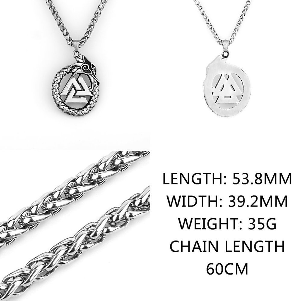 ❤️Stainless Steel Amulet Shield Unisex Pendant Necklace, GP1231262 - Picture 3 of 5